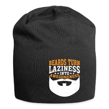 Beards Turn Laziness Into Awesomeness 3 - Jersey-Beanie - Schwarz - Vorne