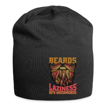 Beards Turn Laziness Into Awesomeness 2 - Jersey-Beanie - Schwarz - Vorne