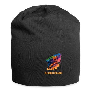 Dragon barbu coloré Reptile Bartagame Lézard - Bonnet en jersey - noir - Devant