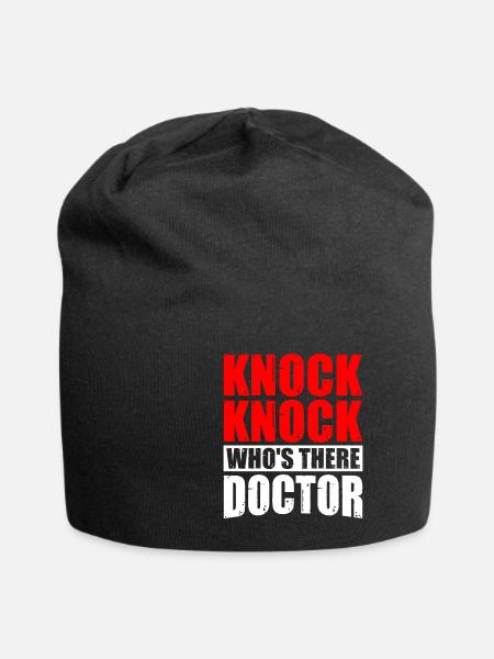 Knock Knock Who's There Doctor 9 - Jersey Beanie - black