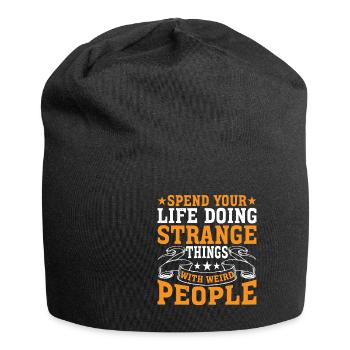Spend Your Life Doing Things With Weird People 2 - Jersey-Beanie - Schwarz - Vorne
