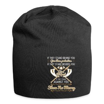 Give Protection Respect No Mercy - Jersey-Beanie - Schwarz - Vorne