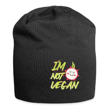 Im Not Vegan - Jersey-Beanie - Schwarz - Vorne