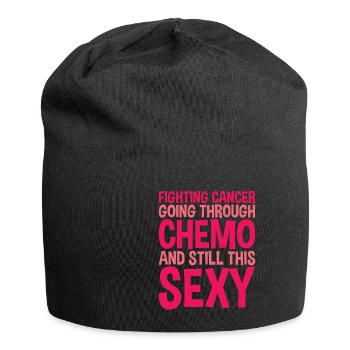 Combattre le cancer, et toujours aussi sexy - Bonnet en jersey - noir - Devant