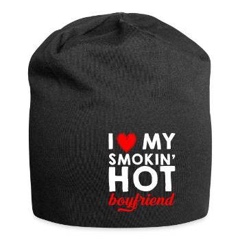I Love My Smokin' Hot Boyfriend 2 - Jersey-Beanie - Schwarz - Vorne