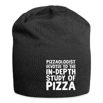 Pizzaologist, To The In-Depth Study Of Pizza - Jersey Beanie - black - Front