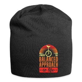 I Prefer The Balanced Approach To Life - Jersey-Beanie - Schwarz - Vorne