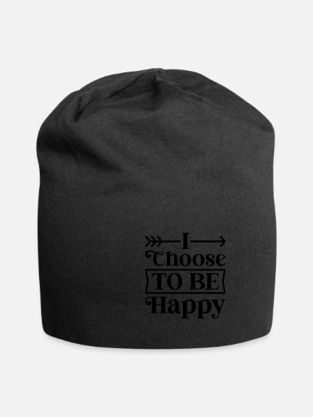 Inspirierende Motivierende Zitate Sprüche - Jersey-Beanie - Schwarz