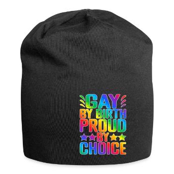 Gay By Birth Proud By Choice 2 - Jersey-Beanie - Schwarz - Vorne
