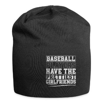 Les joueurs de baseball ont les plus jolies petites amies - Bonnet en jersey - noir - Devant