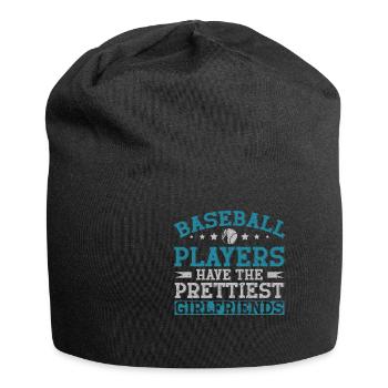 Les joueurs de baseball ont les plus jolies petites amies - Bonnet en jersey - noir - Devant