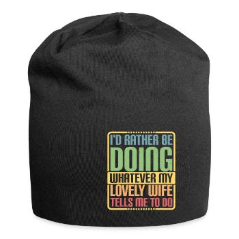 Rather Be Doing Whatever My Wife Tells Me To Do 3 - Jersey-Beanie - Schwarz - Vorne