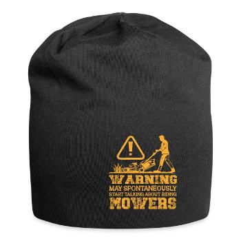Rasenmäh Motiv I Rasenmäher für Gärtner - Jersey-Beanie - Schwarz - Vorne