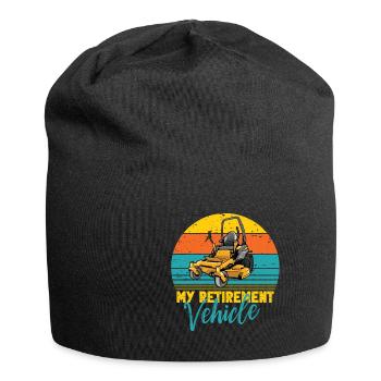 Rasenmäh Motiv I Rasenmäher für Gärtner - Jersey-Beanie - Schwarz - Vorne