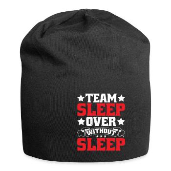 Soirée pyjama d’équipe sans sommeil - Bonnet en jersey - noir - Devant