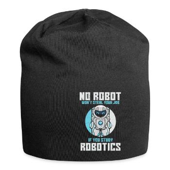 No Robot Wont Steal Your Job Robotics - Jersey-Beanie - Schwarz - Vorne