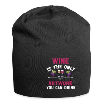 Winzer Wein Spruch für Weinliebhaber - Jersey-Beanie - Schwarz - Vorne