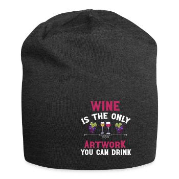 Winzer Wein Spruch für Weinliebhaber - Jersey-Beanie - Anthrazit - Vorne