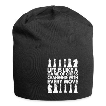 Life Is Like A Game Of Chess 4 - Jersey Beanie - black - Front
