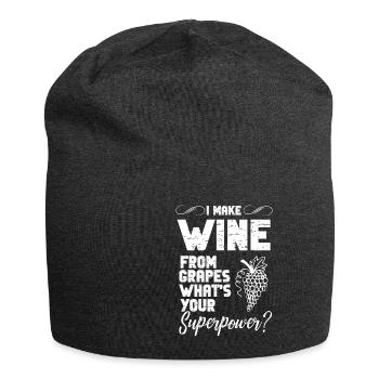 Winzer Wein Spruch für Weinliebhaber - Jersey-Beanie - Anthrazit - Vorne