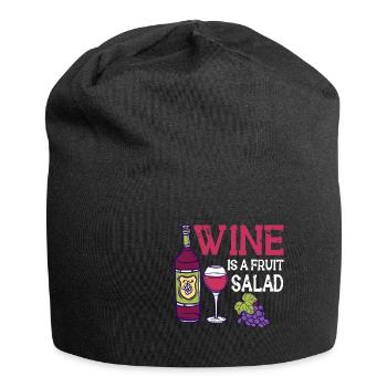 Winzer Wein Spruch für Weinliebhaber - Jersey-Beanie - Schwarz - Vorne