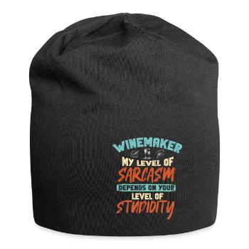 Winzer Wein Spruch für Weinliebhaber - Jersey-Beanie - Schwarz - Vorne