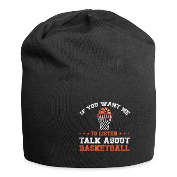 Basketball Spruch Motiv I Basketballer - Jersey-Beanie - Schwarz - Vorne