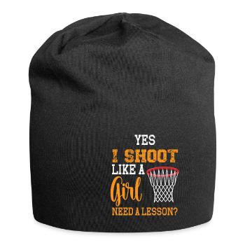 Basketball Spruch Motiv I Basketballer - Jersey-Beanie - Schwarz - Vorne