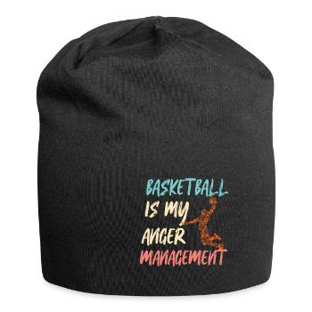 Basketball Spruch Motiv I Basketballer - Jersey-Beanie - Schwarz - Vorne