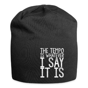 Le tempo est quoi que je dise, c’est 3 - Bonnet en jersey - noir - Devant