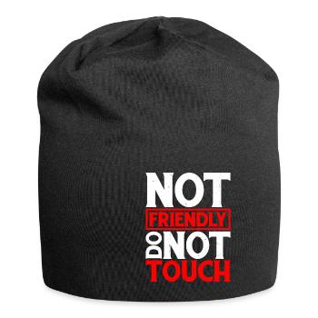 Not Friendly, Do Not Touch 29 - Jersey Beanie - black - Front