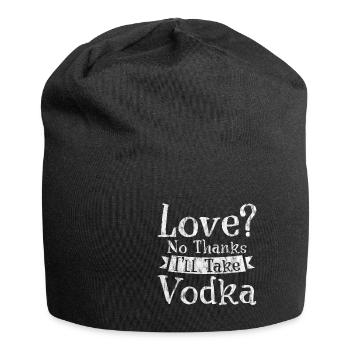 Love, No Thanks, I'll Take Vodka 3 - Jersey-Beanie - Schwarz - Vorne