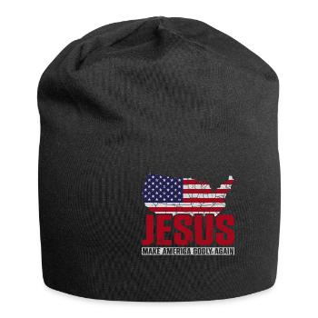 Jésus rend l’Amérique pieuse, à nouveau la foi - Bonnet en jersey - noir - Devant