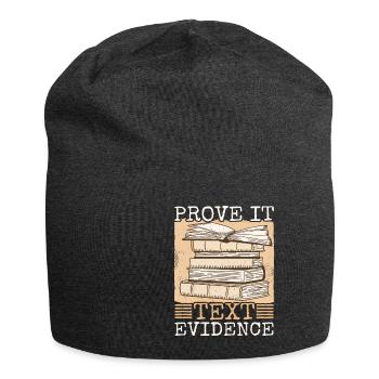 Prouvez-le, preuve textuelle 39 - Bonnet en jersey - charbon - Devant