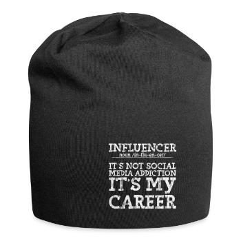 Influencer, It's Not Social Media Addiction 3 - Jersey-Beanie - Schwarz - Vorne