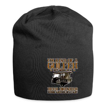 I'm Kind Of A Golfer But More Of A Beer Drinker 2 - Jersey Beanie - black - Front