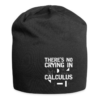 There's No Crying In Calculus 2 - Jersey Beanie - black - Front