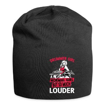 DrummerGirl Like A Normal Girl But So Much Louder - Jersey Beanie - black - Front