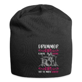 DrummerGirl Like A Normal Girl But So Much Louder2 - Jersey Beanie - black - Front