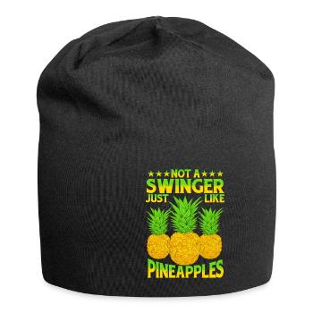 Not A Swinger, Just Like Pineapples 2 - Jersey-Beanie - Schwarz - Vorne