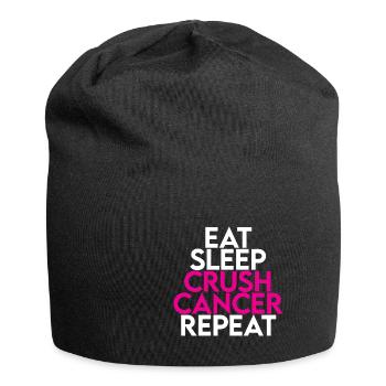 Eat Sleep Crush Cancer Repeat - Jersey Beanie - black - Front