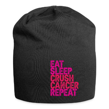 Eat Sleep Crush Cancer Repeat 3 - Jersey Beanie - black - Front