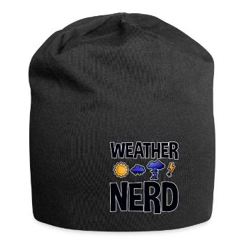 Nerd météo 2 - Bonnet en jersey - noir - Devant