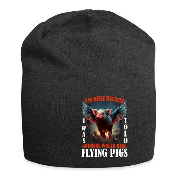 On m’a dit qu’il y aurait des cochons volants 2257 - Bonnet en jersey - charbon - Devant
