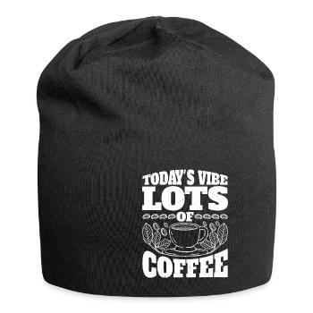 Today's Vibe, Lots Of Coffee 3 - Jersey-Beanie - Schwarz - Vorne