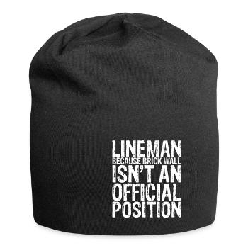 Lineman Because Brick Wall Isn't A Position 3 - Jersey-Beanie - Schwarz - Vorne