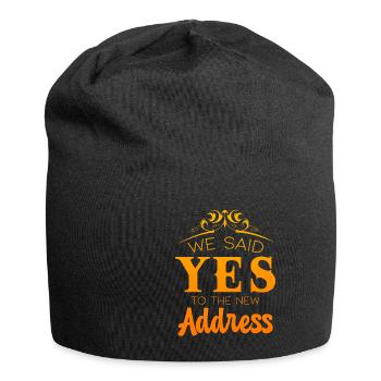 Nous avons dit oui à la nouvelle adresse - Bonnet en jersey - noir - Devant