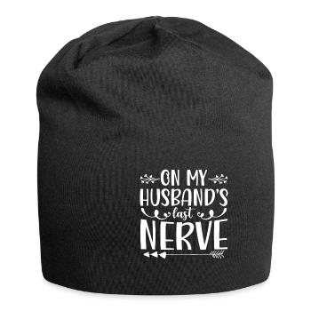 On My Husbands Last Nerve - Jersey-Beanie - Schwarz - Vorne