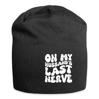 On My Husbands Last Nerve - Jersey-Beanie - Schwarz - Vorne