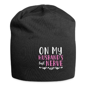On My Husbands Last Nerve - Jersey-Beanie - Schwarz - Vorne
